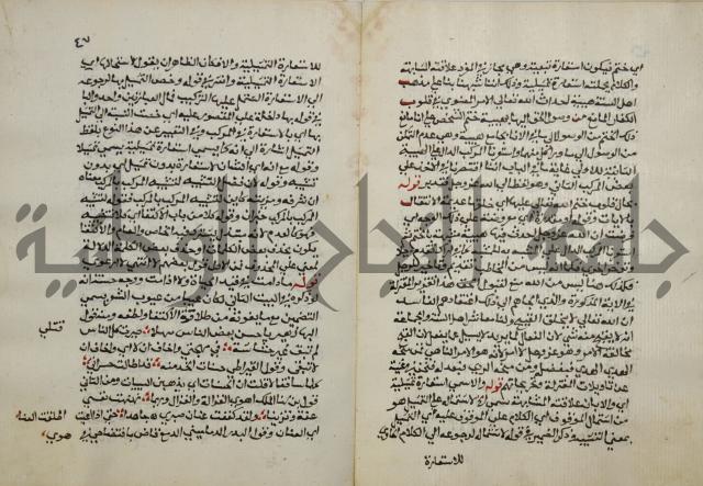 حواشي على عصام الاستعارات