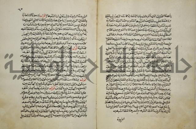 حواشي على عصام الاستعارات