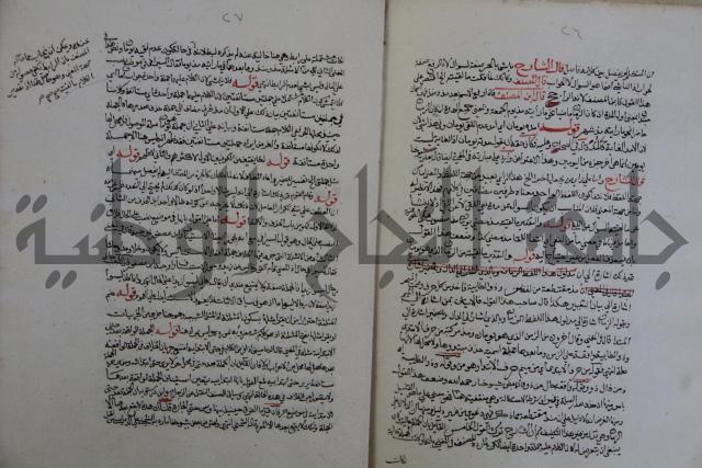 حاشية احمد الزرقاني المعروف بابن فجلة على القواعد وشرحها  