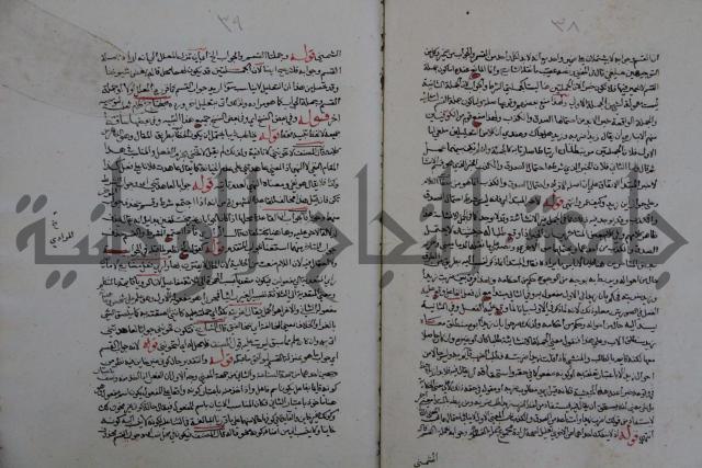 حاشية احمد الزرقاني المعروف بابن فجلة على القواعد وشرحها  
