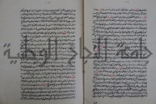 حاشية احمد الزرقاني المعروف بابن فجلة على القواعد وشرحها  
