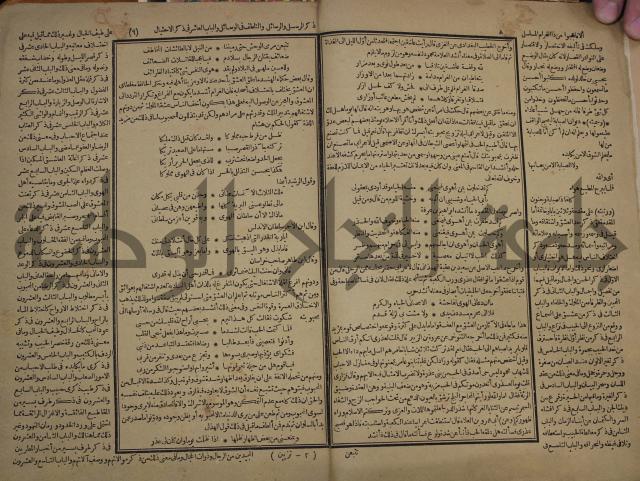 كتاب الاصول الوافية الموسومة بانوار الربيع في الصرف والنحو المعاني والبيان والبديع
