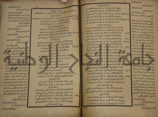 كتاب الاصول الوافية الموسومة بانوار الربيع في الصرف والنحو المعاني والبيان والبديع