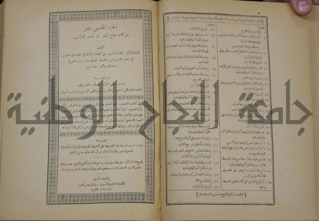 جامع البيان في تفسير القران وبهامشه تفسير رائب القران ورغائب الفرقان