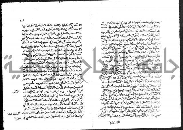 حواشي على عصام الاستعارات